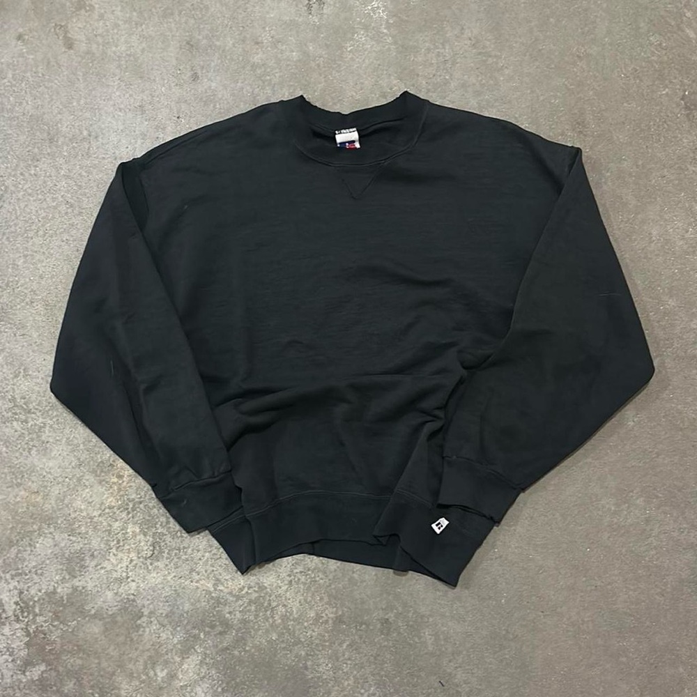 Vintage 90s Russell Athletic Black Crewneck Sweatshirt